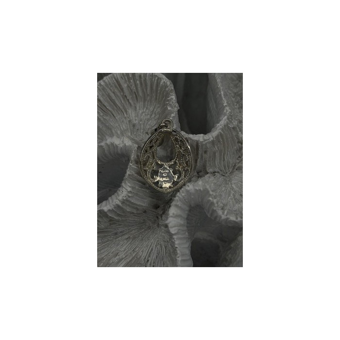 925 Sterling Silver Yellow and Rose Gold Plated Leaf Turquoise Pendant