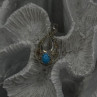 925 Sterling Silver Yellow and Rose Gold Plated Leaf Turquoise Pendant