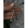Navajo 925 Sterling Silver Turquoise & Coral Dangle Earrings