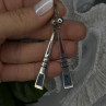 Navajo 925 Sterling Silver Turquoise & Coral Dangle Earrings