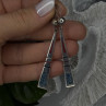 Navajo 925 Sterling Silver Turquoise & Coral Dangle Earrings