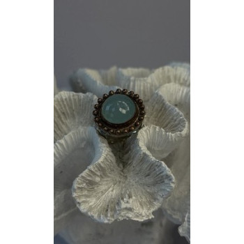 Vintage 925 Sterling Silver Sky Blue Chalcedony Ring Size 5.5