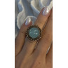 Vintage 925 Sterling Silver Sky Blue Chalcedony Ring Size 5.5