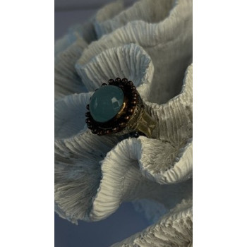 Vintage 925 Sterling Silver Sky Blue Chalcedony Ring Size 5.5