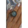 Vintage 925 Sterling Silver Sky Blue Chalcedony Ring Size 5.5