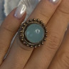 Vintage 925 Sterling Silver Sky Blue Chalcedony Ring Size 5.5