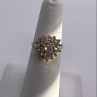 925 Sterling Silver with Gilding CZ Ring Size 5.5