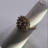 925 Sterling Silver with Gilding CZ Ring Size 5.5