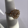 925 Sterling Silver with Gilding CZ Ring Size 5.5