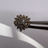 925 Sterling Silver with Gilding CZ Ring Size 5.5