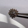 925 Sterling Silver with Gilding CZ Ring Size 5.5