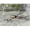 10K YELLOW GOLD AMETHYST & DIAMONDS RING SIZE 5.5