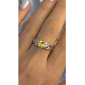 Elegant 925 Sterling Silver Yellow Citrine Ring Size 8
