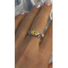 Elegant 925 Sterling Silver Yellow Citrine Ring Size 8