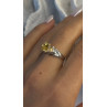 Elegant 925 Sterling Silver Yellow Citrine Ring Size 8