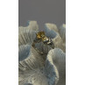 Elegant 925 Sterling Silver Yellow Citrine Ring Size 8