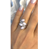 925 Sterling Silver Peruvian Pink Opal & White Colorless Beryl Ring Size 8