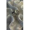 925 Sterling Silver Cushion-Cut Aquamarine & Pink Tourmaline Ring Size 9