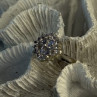 Floral 925 Sterling Silver Tanzanite Ring Size 7