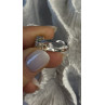 Floral 925 Sterling Silver Tanzanite Ring Size 7