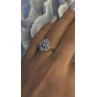 Floral 925 Sterling Silver Tanzanite Ring Size 7