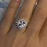 Floral 925 Sterling Silver Tanzanite Ring Size 7