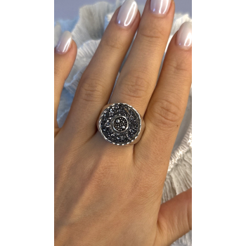 925 Sterling Silver Swirl Handcrafted Fork Ring Adjustable