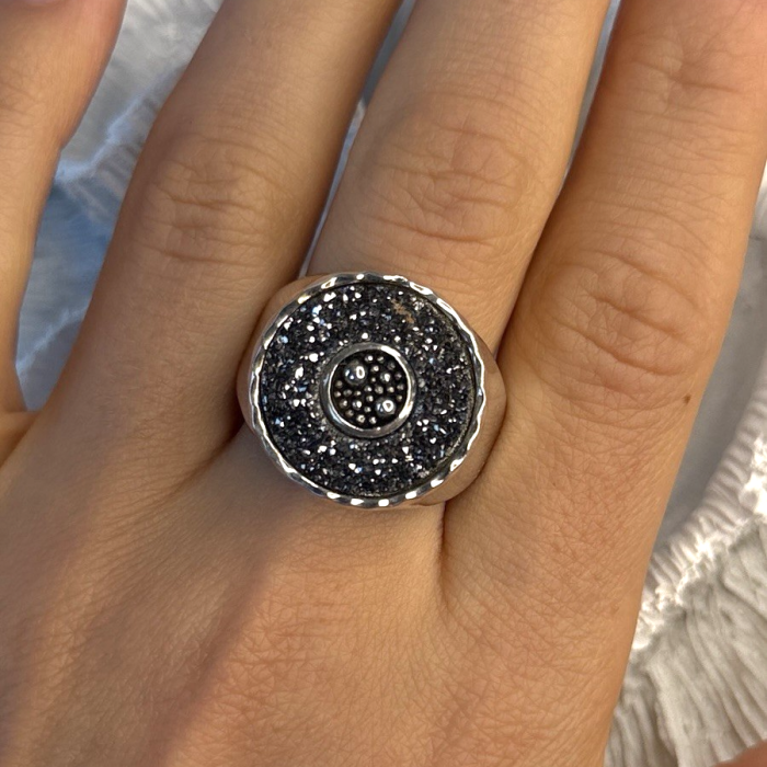 925 Sterling Silver Swirl Handcrafted Fork Ring Adjustable