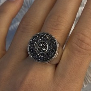 925 Sterling Silver Swirl Handcrafted Fork Ring Adjustable