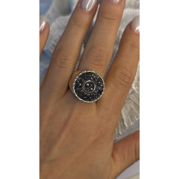 925 Sterling Silver Swirl Handcrafted Fork Ring Adjustable