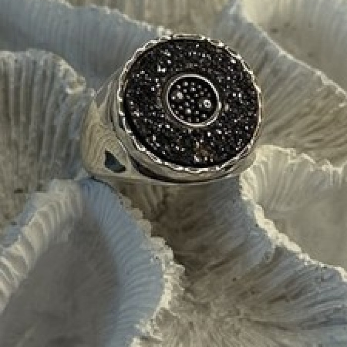 925 Sterling Silver Swirl Handcrafted Fork Ring Adjustable