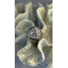 Unisex 925 Sterling Silver Trillion-Cut Simulated Diamond Cz Stones Ring Size 10