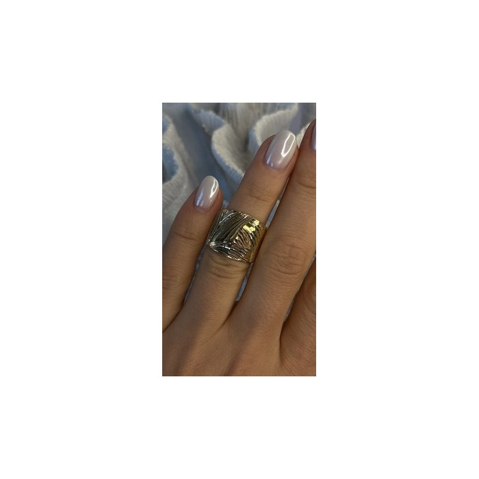 925 Sterling Silver Blue & White Diamonds Ring Size 7
