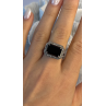 Marc 925 Sterling Silver Black Onyx Ring Size 8