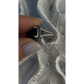 Marc 925 Sterling Silver Black Onyx Ring Size 8