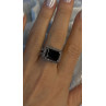 Marc 925 Sterling Silver Black Onyx Ring Size 8