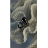 925 Sterling Silver White Mother of Pearl Black Onyx Marcasite Ring Size 8