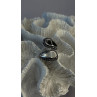 925 Sterling Silver White Mother of Pearl Black Onyx Marcasite Ring Size 8
