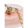 10K Yellow Gold Amethyst, Garnet, Topaz, Peridot & Diamond Ring Size 6.25
