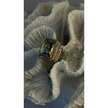 Vintage Style 925 Sterling Silver Quartz Stone Ring Size 6