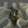 Vintage Style 925 Sterling Silver Quartz Stone Ring Size 6