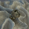 Vintage Style 925 Sterling Silver Quartz Stone Ring Size 6