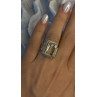 Vintage Style 925 Sterling Silver Quartz Stone Ring Size 6