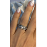 Spinner 925 Sterling Silver White Colorless Topaz Ring Size 7