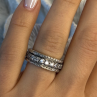 Spinner 925 Sterling Silver White Colorless Topaz Ring Size 7