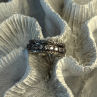 Spinner 925 Sterling Silver White Colorless Topaz Ring Size 7