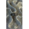 Spinner 925 Sterling Silver White Colorless Topaz Ring Size 7