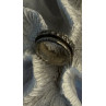 Spinner 925 Sterling Silver White Colorless Topaz Ring Size 7