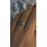 Spinner 925 Sterling Silver White Colorless Topaz Ring Size 7