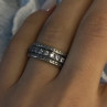 Spinner 925 Sterling Silver White Colorless Topaz Ring Size 7